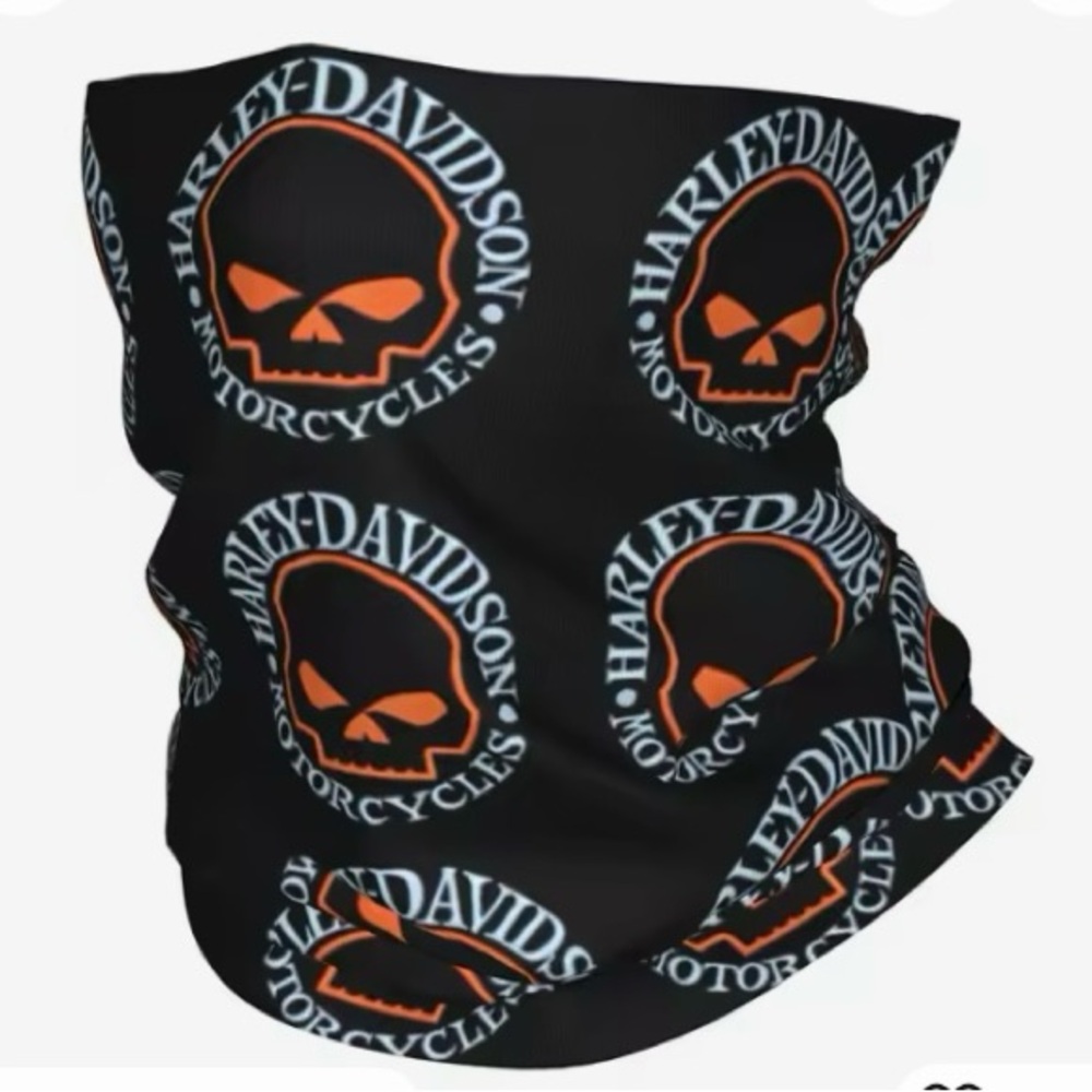 Harley-Davidson Black and Orange Bandana